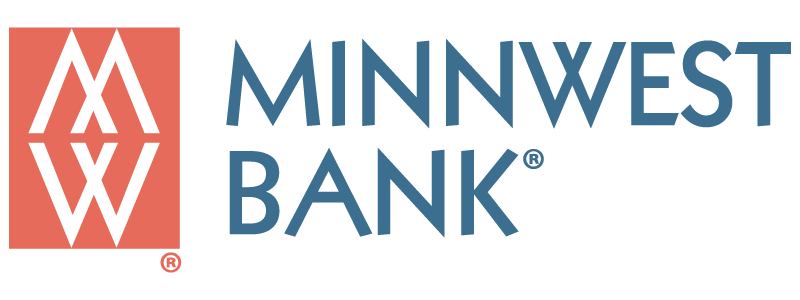 Aeon Affordable Homes Minnwest Bank logo with stylized MW monogram in a red square next to blue text reading "MINNWEST BANK".