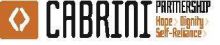 Aeon Affordable Homes and Community Logo with text: "CABRINI PARTNERSHIP" and phrases "Hope," "Dignity," "Self-Reliance" in orange and black.