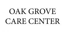 Aeon Affordable Homes and Community Text reading "OAK GROVE CARE CENTER" in bold, black letters on a white background.