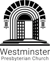 Aeon Affordable Homes Logo of Westminster Presbyterian Church featuring an open arched doorway with the church name below.