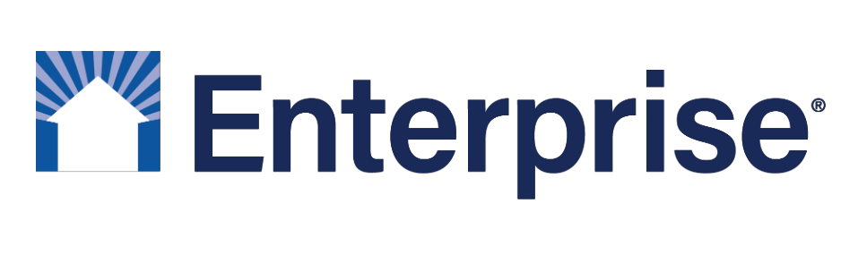 Aeon Affordable Homes Enterprise logo with a white house icon and blue rays next to the word "Enterprise" in bold navy text.