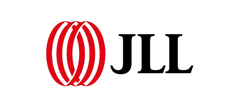 Aeon Affordable Homes JLL logo with three red oval loops and bold black "JLL" text on a white background.