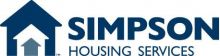 Aeon Affordable Homes and Community Logo of Simpson Housing Services featuring a blue house icon.