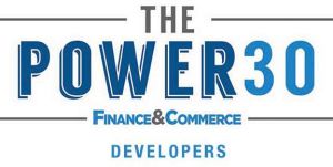 Aeon Affordable Homes award logo for "The Power 30 Finance & Commerce Developers"